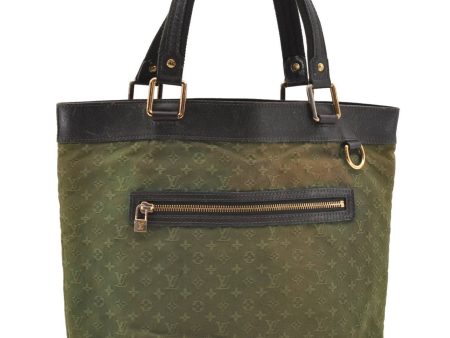 Auth Louis Vuitton Monogram Mini Lucille GM Hand Tote Bag M92681 Green LV 9777C Supply