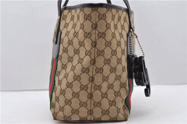 Auth GUCCI Jolie Web Sherry Line Shoulder Tote Bag GG Canvas 211971 Brown 1453D For Cheap