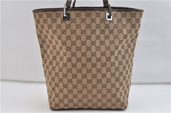 Authentic GUCCI Shoulder Tote Bag GG Canvas Leather 31243 Brown 0515D For Discount