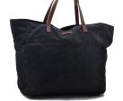 Authentic GUCCI Shoulder Tote Bag GG Nylon Leather 282439 Navy Blue 1927D on Sale