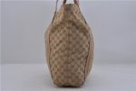 Authentic GUCCI Vintage Shoulder Tote Bag GG Canvas Leather 189669 Beige 1921D For Discount