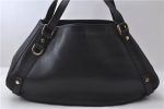 Authentic GUCCI Abbey Shoulder Tote Bag Leather 130736 Black 1286D Online