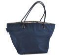 Auth Burberrys BLUE LABEL Check Shoulder Hand Bag Nylon Leather Navy Blue H5767 Cheap