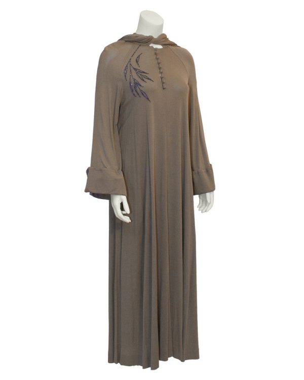 Brown Mocha Gown with Hood Online Sale