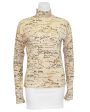 Cream Script Turtleneck Fashion