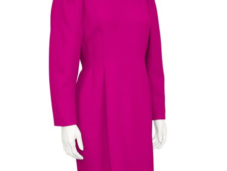 Magenta Wool Cocktail Dress Hot on Sale