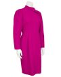 Magenta Wool Cocktail Dress Hot on Sale