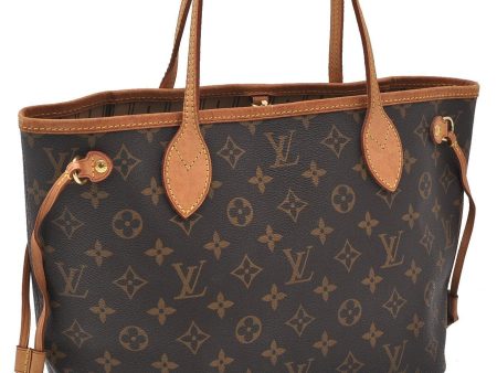 Authentic LOUIS VUITTON Monogram Neverfull PM Tote Bag M40155 LV G4185 Online now