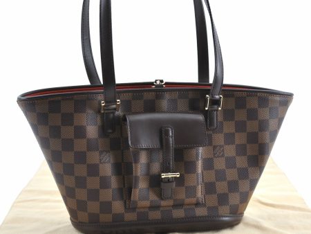 Authentic LOUIS VUITTON Damier Manosque PM Shoulder Tote Bag N51121 LV G1478 Online Sale