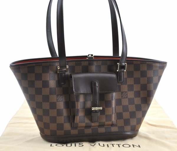 Authentic LOUIS VUITTON Damier Manosque PM Shoulder Tote Bag N51121 LV G1478 Online Sale