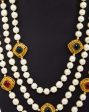 1984 Triple Stand Pearl Necklace with Gripoix Jewels Supply