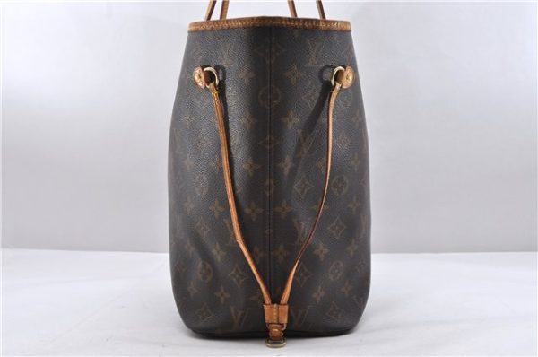 Authentic Louis Vuitton Monogram Neverfull MM Tote Bag M40156 LV 0563D Discount