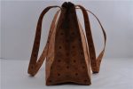 Authentic MCM Visetos Leather Vintage Shoulder Tote Bag Brown  2092D For Cheap