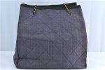 Authentic CHANEL Matelasse Straw Chain Shoulder Tote Bag Blue Purple CC H4748 on Sale