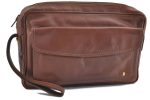 Authentic BALLY Leather Clutch Hand Bag Purse Brown H4741 For Sale