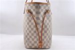 Authentic Louis Vuitton Damier Azur Neverfull MM Tote Bag N51107 LV 2124D For Cheap