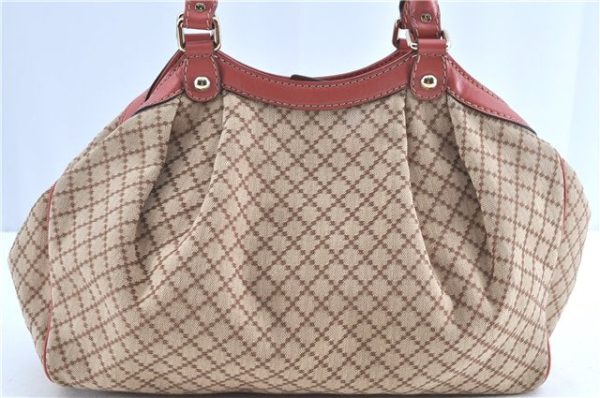 Auth GUCCI Diamante Sukey Hand Tote Bag Canvas Leather 211944 Beige Pink H8872 For Sale