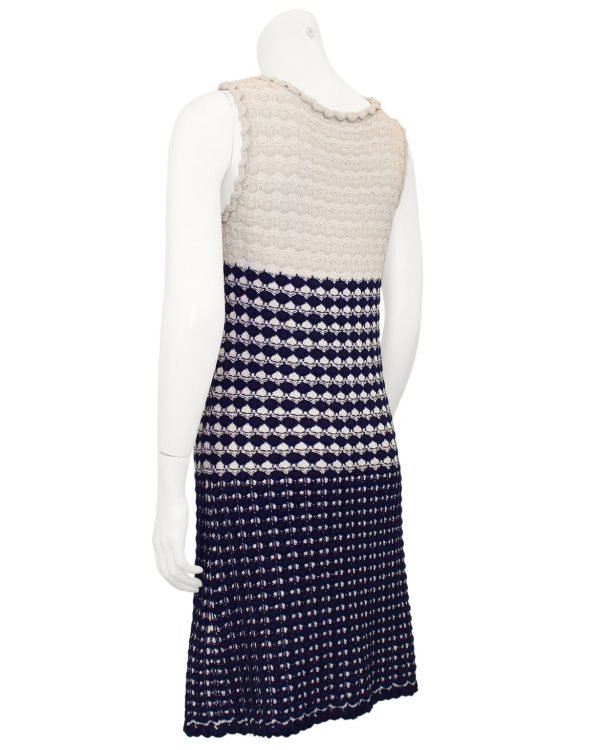 Beige and Navy Knit Dress Sale