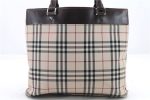 Auth BURBERRY Vintage Nova Check Nylon Leather Tote Hand Bag Beige Brown 0149D Fashion