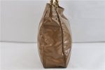 Authentic CHANEL CC Logo Chain Shoulder Tote Bag Purse Enamel Brown 1337D Sale