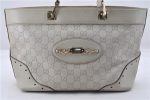 Authentic GUCCI Guccissima GG Leather Shoulder Tote Bag 145993 White 0848D Supply