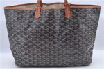 Auth Goyard Saint Louis PM Shoulder Tote Bag GG PVC Leather Black Brown H9473 Online