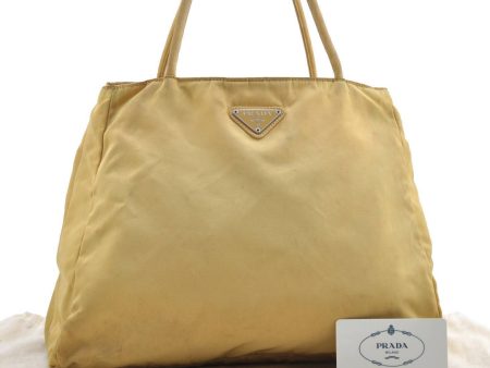 Authentic PRADA Tessuto City Nylon Tote Hand Bag B3864 Yellow 1770C Online Sale