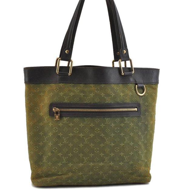 Auth Louis Vuitton Monogram Mini Lucille GM Hand Tote Bag M92681 Green LV 0166D For Discount