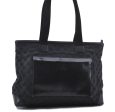 Authentic GUCCI Shoulder Tote Bag GG Canvas Leather 0190426 Black 1213D on Sale