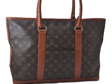 Auth Louis Vuitton Monogram Sac Weekend PM Vintage Tote Hand Bag M42425 LV 2038D on Sale