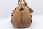 Authentic PRADA Leather 2Way Shoulder Hand Tote Bag Beige Brown 2147D Online Hot Sale