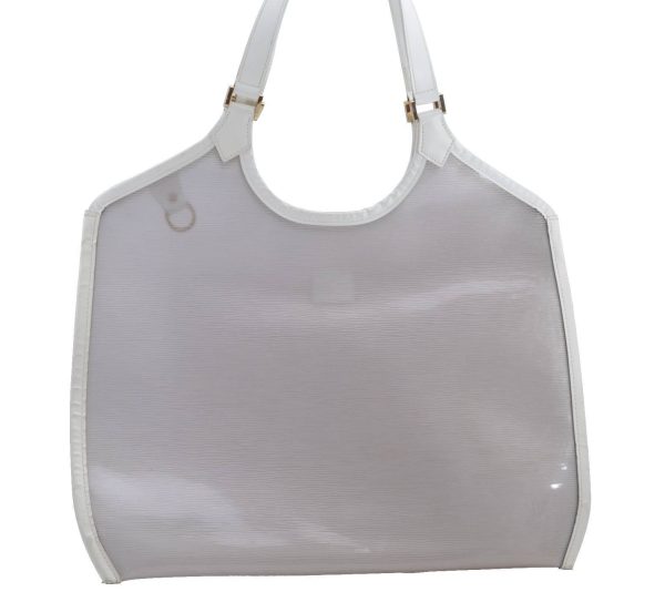 Auth LOUIS VUITTON Epi Plage Bahia Shoulder Tote Bag Clear White M92153 LV 0991C Online Hot Sale