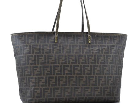 Authentic FENDI Zucca Shoulder Tote Bag PVC Brown 3286C Online