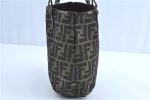 Authentic FENDI Zucca Shoulder Tote Bag Nylon Leather Brown H9646 Online