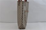 Authentic GUCCI Web Sherry Line Shoulder Tote Bag GG PVC Leather Brown 2110D Online