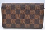 Auth Louis Vuitton Damier Porte Monnaie Billets Tresor Wallet N61730 LV H9477 Online Sale