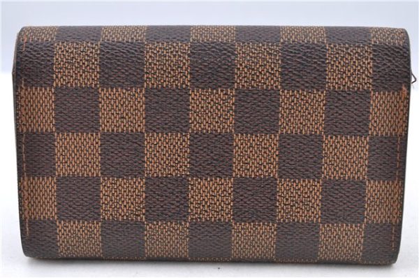 Auth Louis Vuitton Damier Porte Monnaie Billets Tresor Wallet N61730 LV H9477 Online Sale