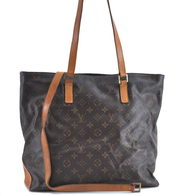 Authentic Louis Vuitton Monogram Cabas Mezzo Tote Bag M51151 LV Junk H9069 Discount