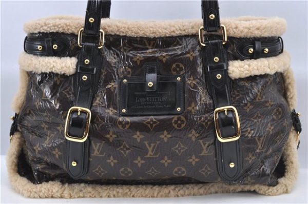 Auth Louis Vuitton Monogram Shearing Thunder Shoulder Tote Bag M95573 LV G6774 Supply