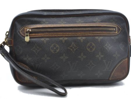 Auth LOUIS VUITTON Monogram Marly Dragonne GM Clutch Hand Bag M51825 LV G4670 Online