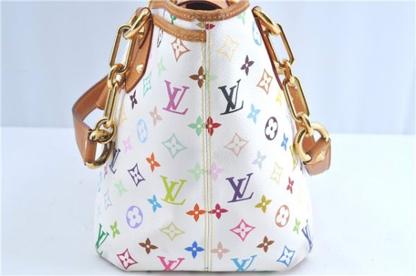 Auth Louis Vuitton Monogram Multicolor Annie GM Tote Bag White M40303 LV G6726 Sale