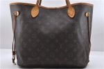 Authentic Louis Vuitton Monogram Neverfull MM Tote Bag M40156 LV 0563D Discount