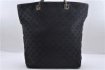 Authentic GUCCI Shoulder Tote Bag GG Canvas Leather 0021098 Black 2260D Online Hot Sale