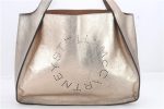 Authentic Stella McCartney Punching Tote Bag Leather Gold 1068D For Discount