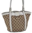 Authentic GUCCI Abbey Shoulder Tote Bag GG Canvas Leather 211983 Brown H5636 Hot on Sale