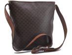 Auth CELINE Macadam Blason Shoulder Cross Body Bag PVC Leather Brown Junk 2076D Online Hot Sale