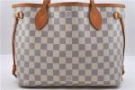 Authentic Louis Vuitton Damier Azur Neverfull PM Tote Bag N51110 LV 0936D For Discount