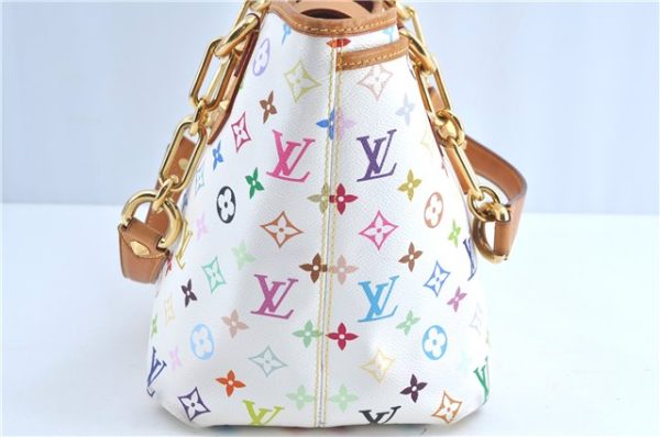 Auth Louis Vuitton Monogram Multicolor Annie GM Tote Bag White M40303 LV G6726 Sale