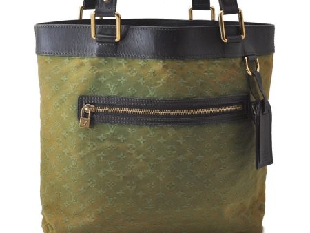 Auth Louis Vuitton Monogram Mini Lucille GM Hand Tote Bag M92681 Green LV 0579D Hot on Sale