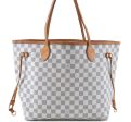 Authentic Louis Vuitton Damier Azur Neverfull MM Tote Bag N51107 LV H9438 For Cheap